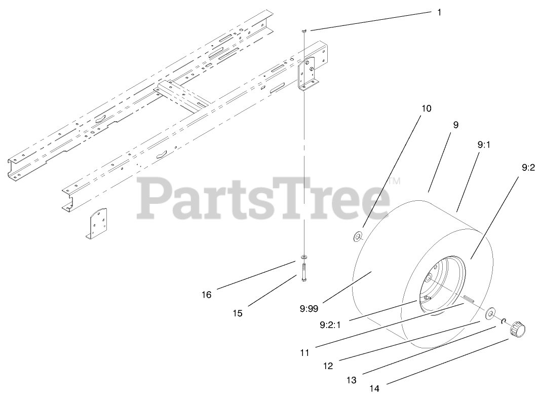 Toro 71221 (1538 HXL) Toro Lawn Tractor (SN 099000001 099999999