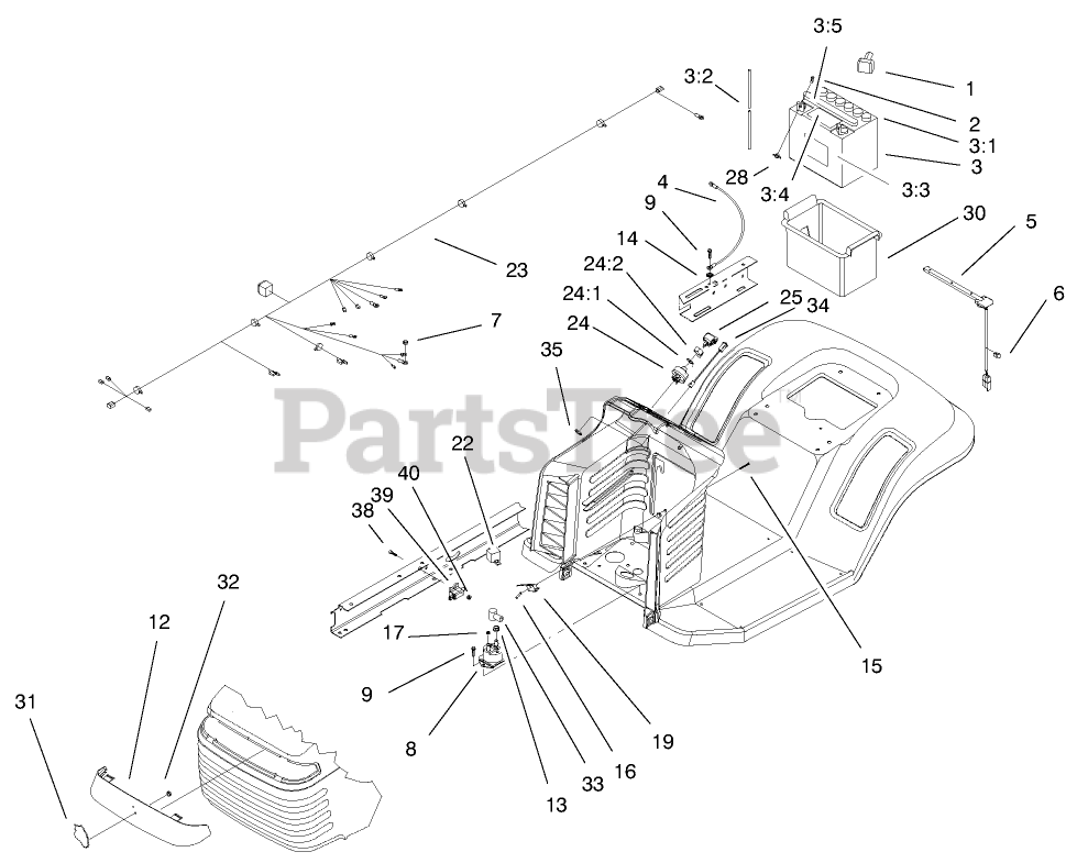 Toro 71199 (12-32 XL) - Toro Lawn Tractor (SN: 200000001 - 200999999