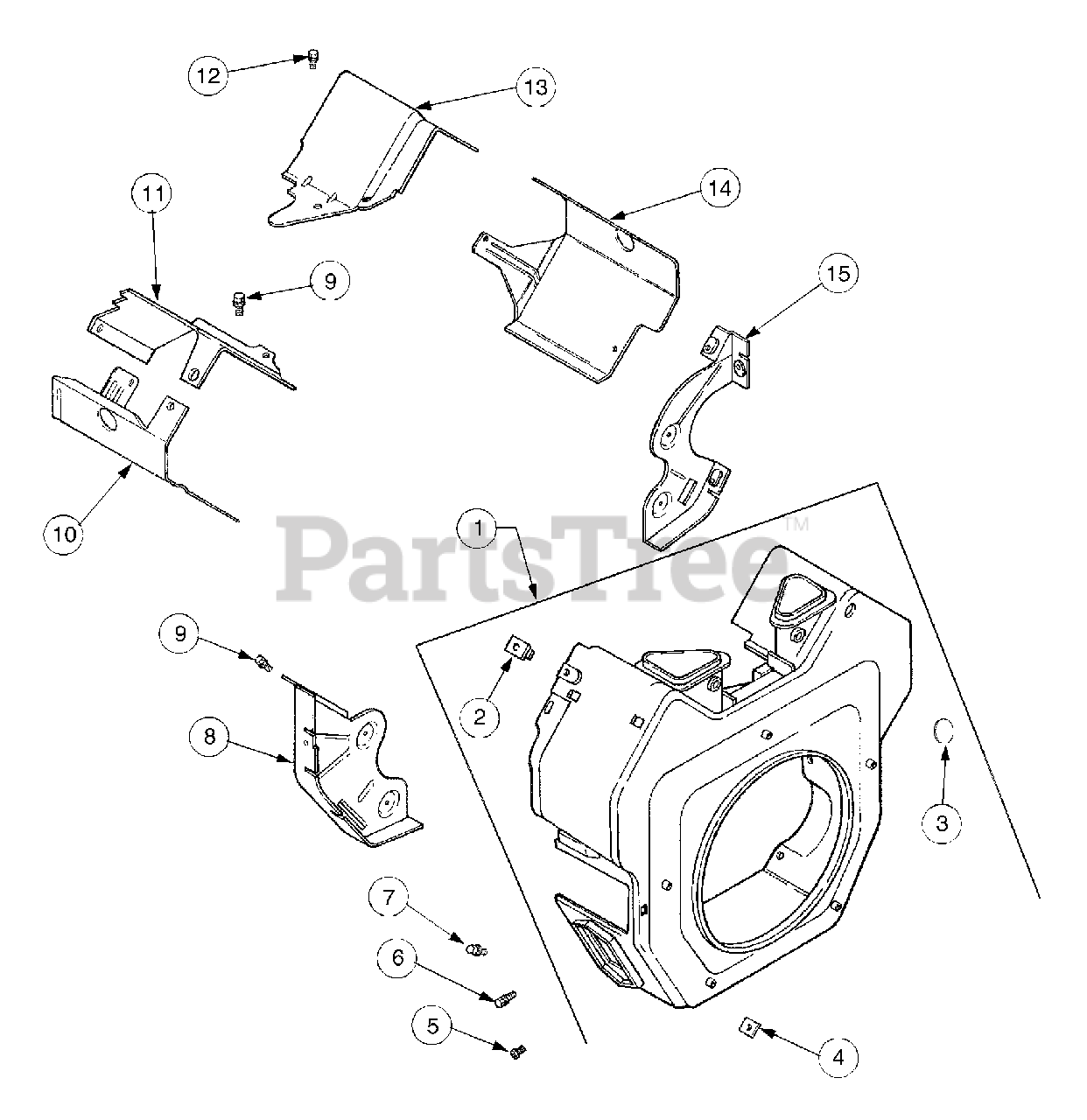 Cub Cadet 2206 (13A298M100) Cub Cadet Garden Tractor Blower Housing