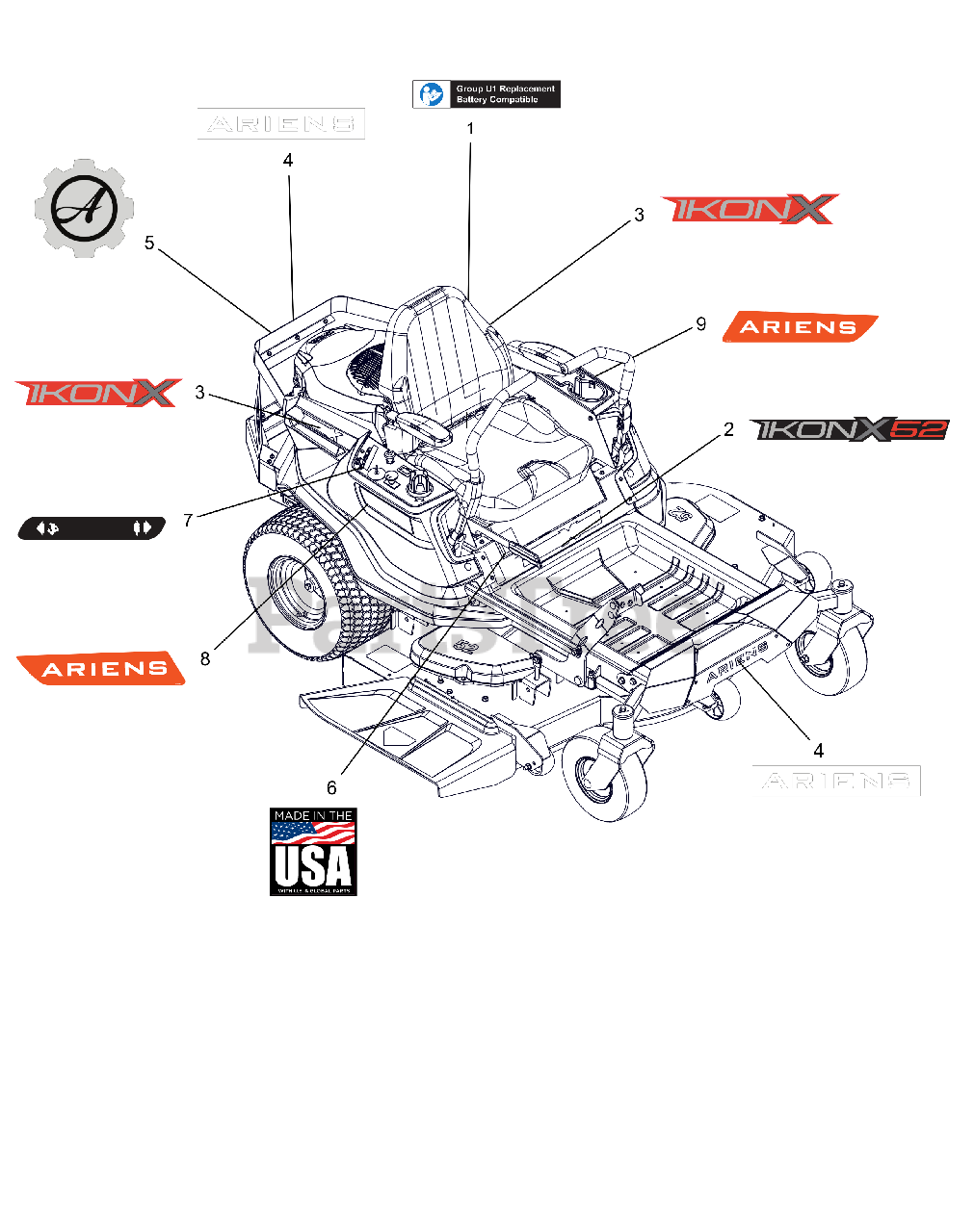 Ariens 915222 Ariens IkonX 52" ZeroTurn Mower, 24hp Kohler (SN