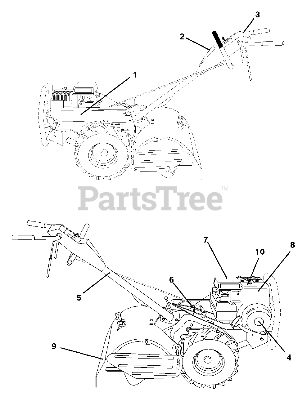 Husqvarna Crt 52 954140020 B Husqvarna Rear Tine Tiller 1997 12