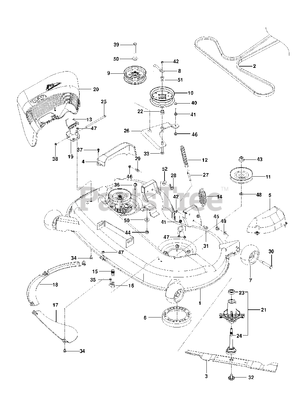 Husqvarna 46 inch online deck parts