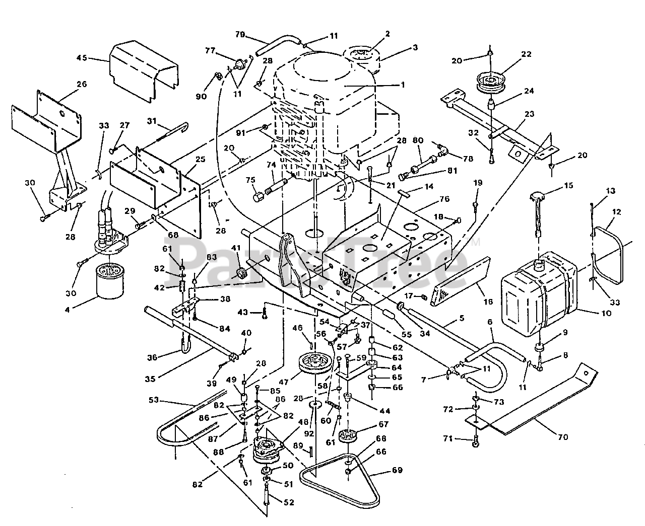 Exmark TR18KO Exmark Turf Ranger Front Mount Mower, 18hp Kohler (SN
