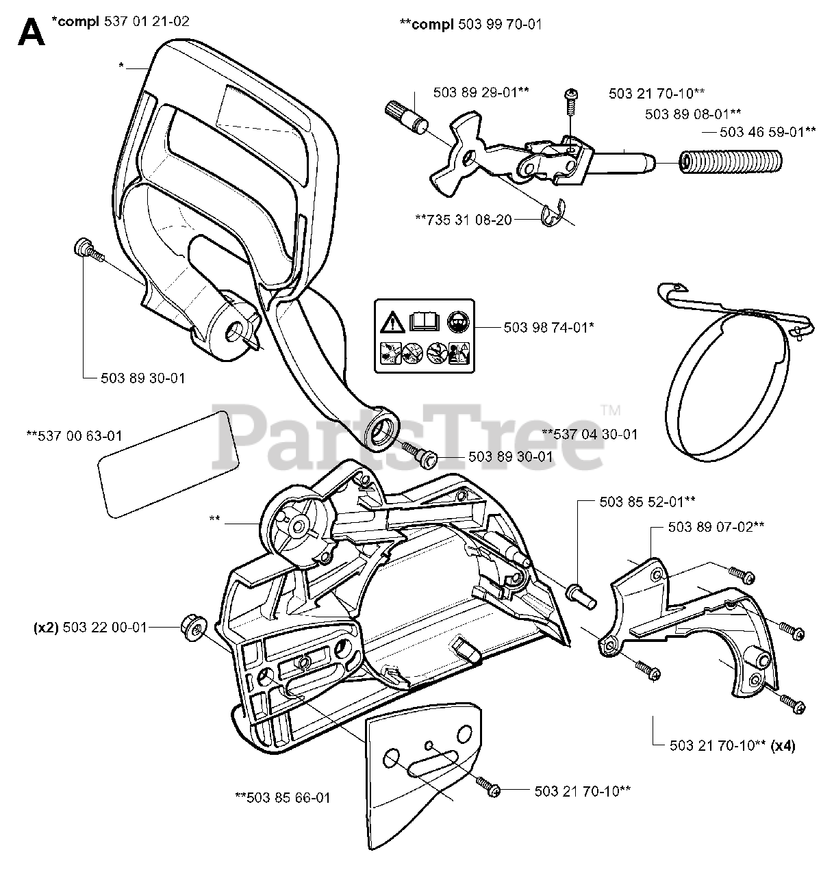 Jonsered 2150 Jonsered Chainsaw 2000 08 CHAIN BRAKE CLUTCH