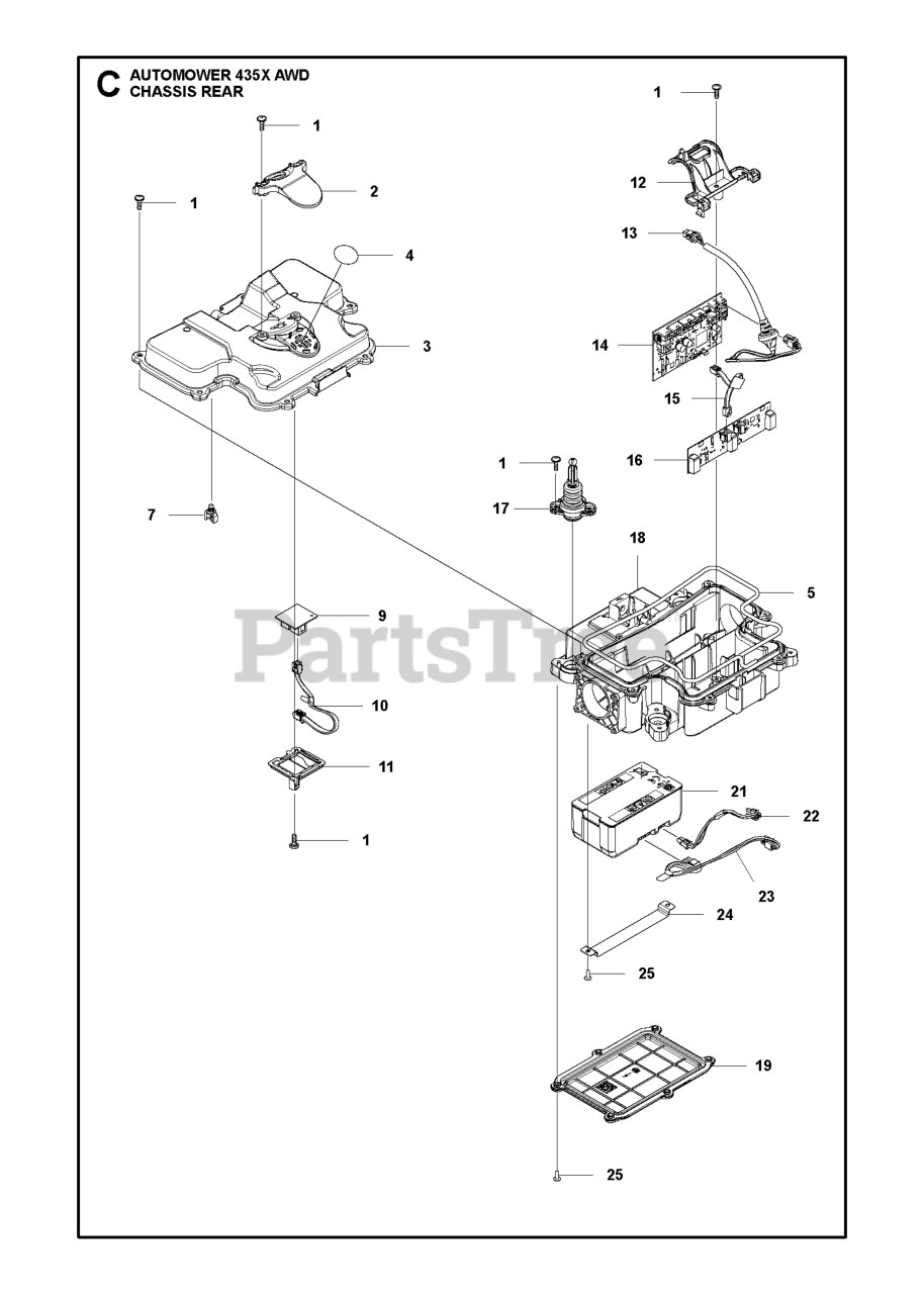 Husqvarna 435 X AWD Husqvarna Automower Robotic Lawn Mower CHASSIS