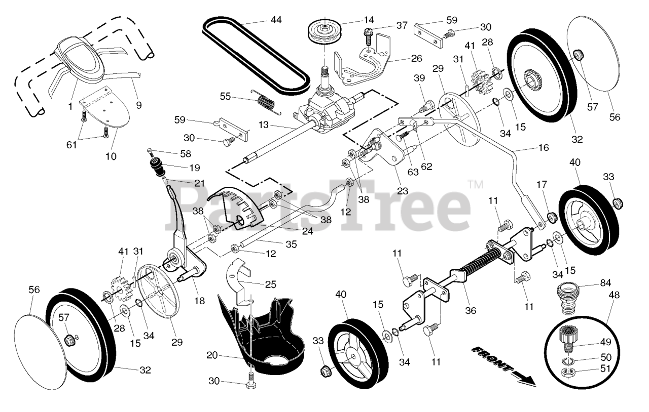 Husqvarna HU 700 HW Husqvarna WalkBehind Mower (Original) DRIVE
