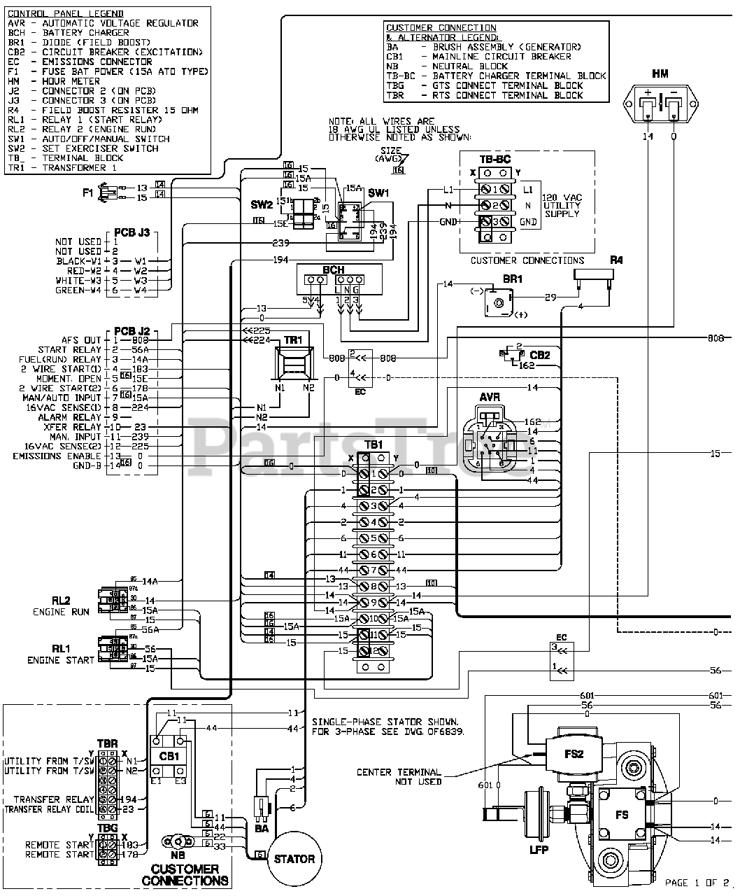 Generac Standby Generator Wiring Diagram from www.partstree.com