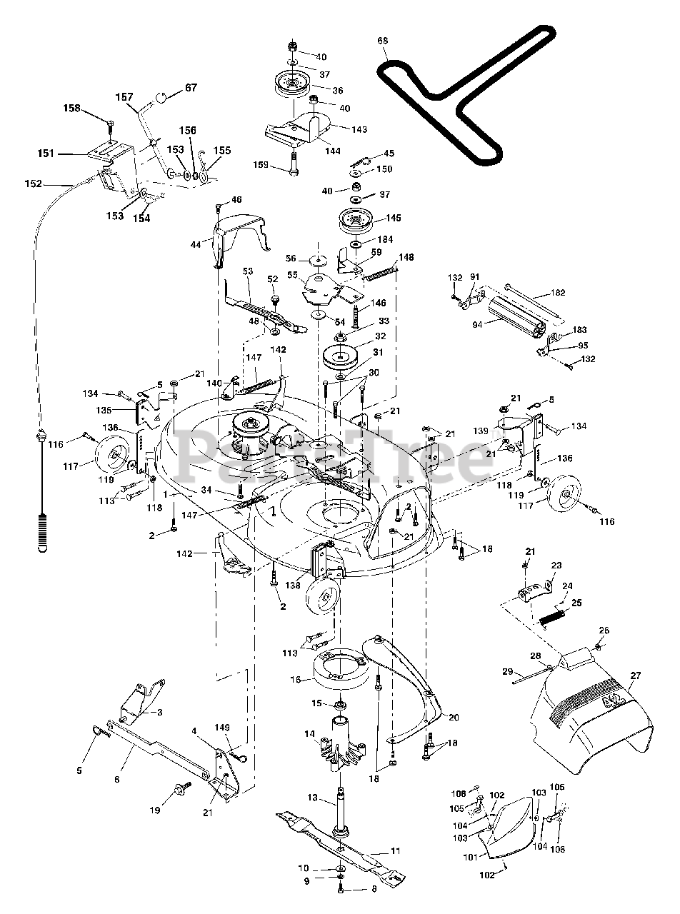 Poulan pro lawn mower parts diagram