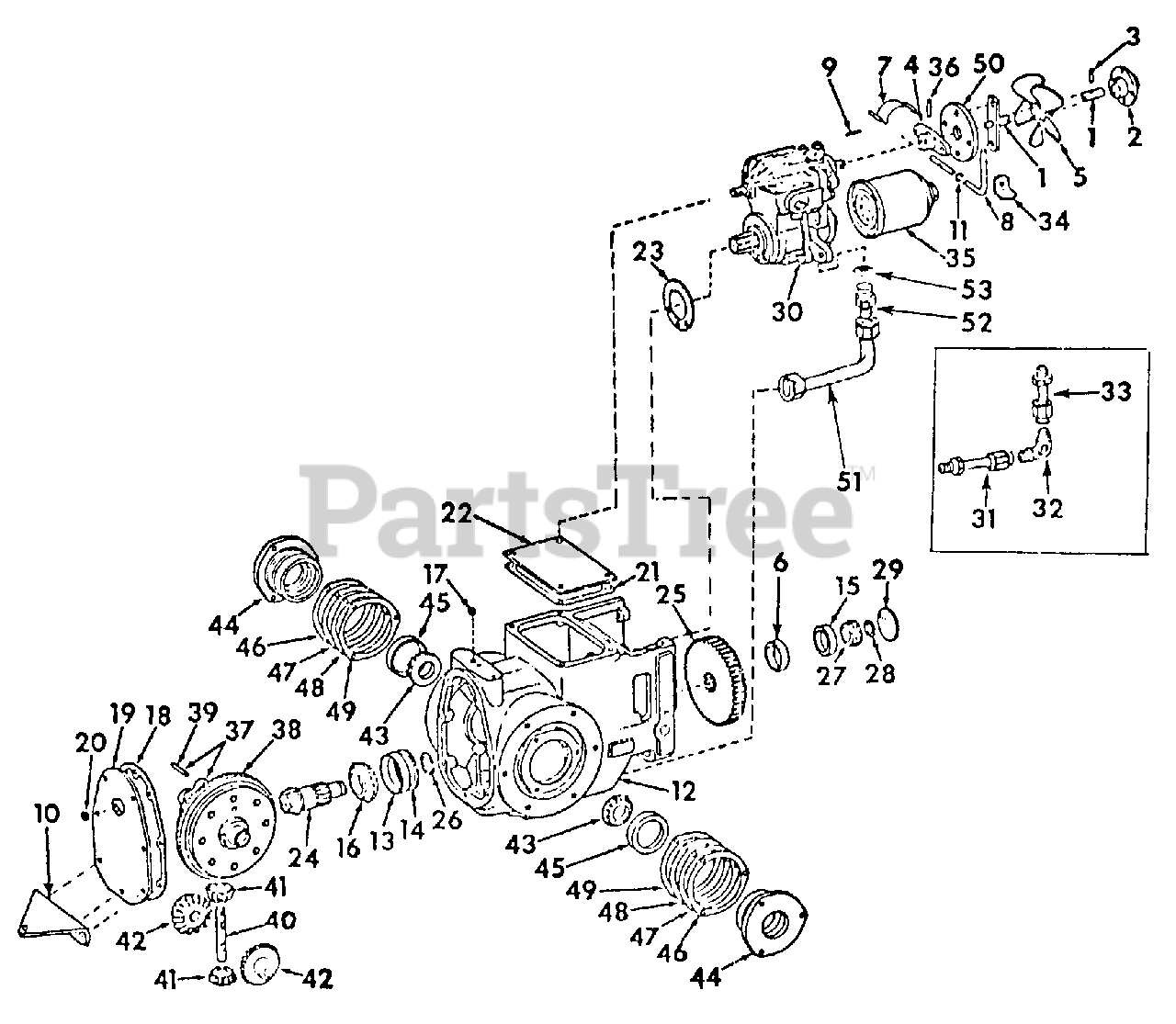 Cub Cadet Parts On The Transmission Case  Diff Hydro Drive