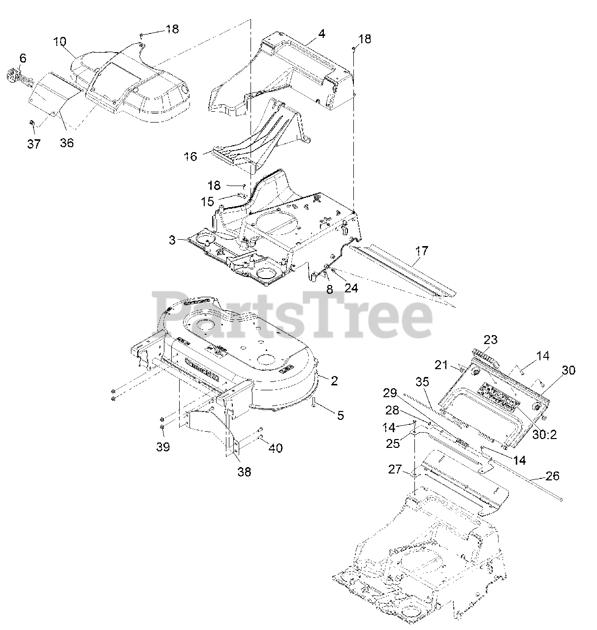 Exmark ECKA30 Exmark 30" Commercial WalkBehind Mower, Kawasaki (SN 314000000 314999999