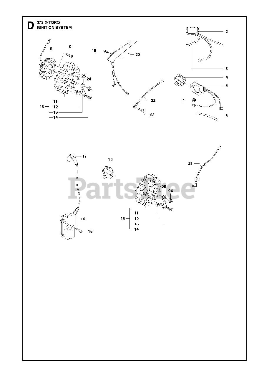 Husqvarna 372 XP XTORQ Husqvarna Chainsaw (201309) IGNITION SYSTEM