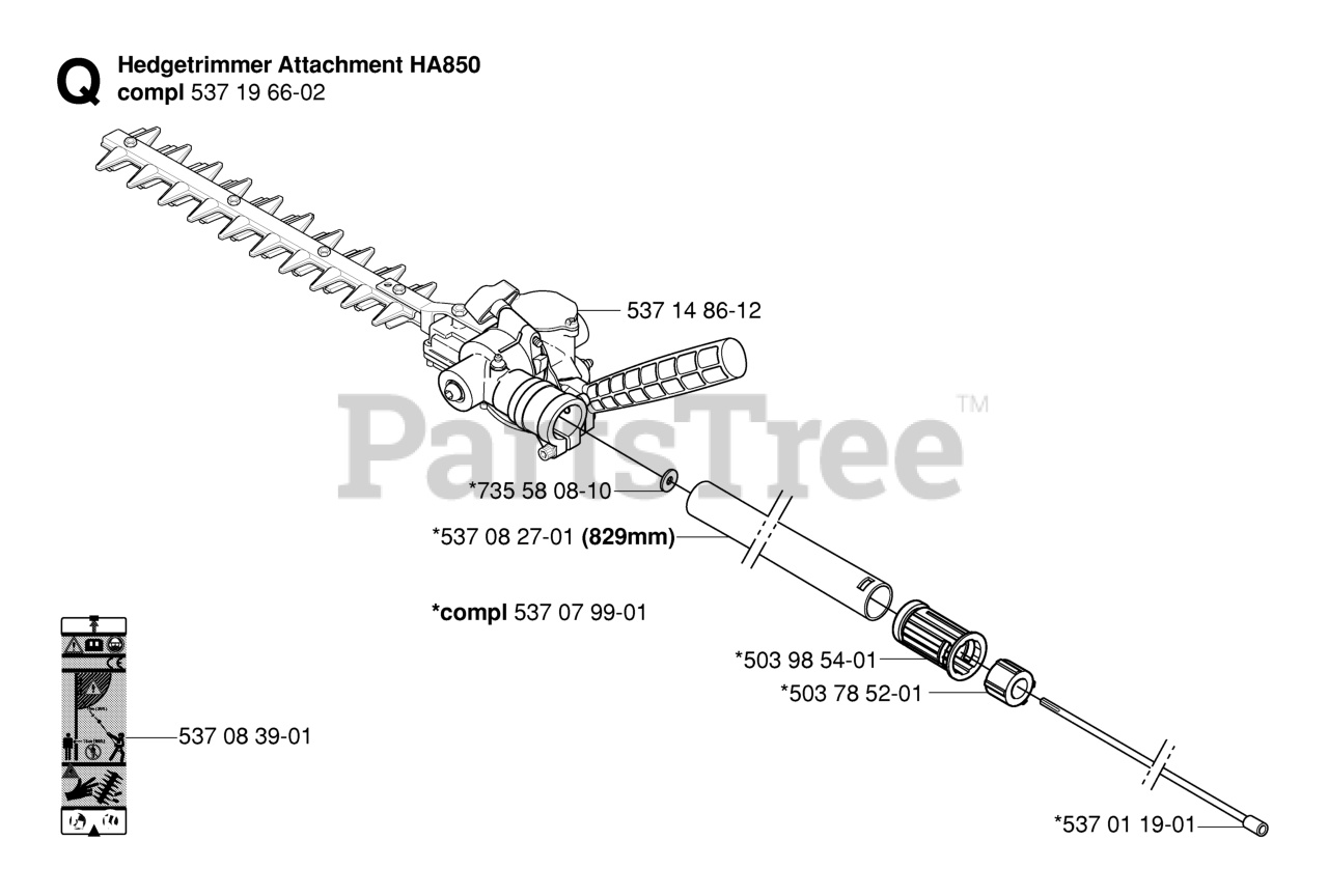 Husqvarna 325 HE 3 X Husqvarna Hedge Trimmer (SN 20050600001