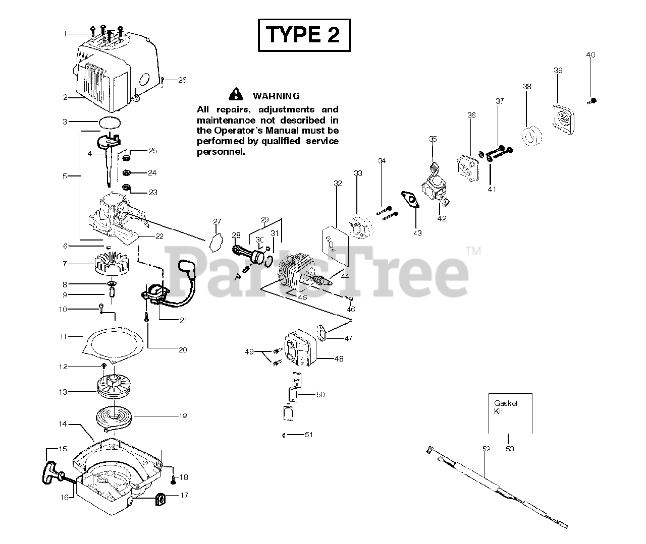 Poulan 25 HHT - Poulan Hedge Trimmer (2010-06) ENGINE Parts Lookup with ...