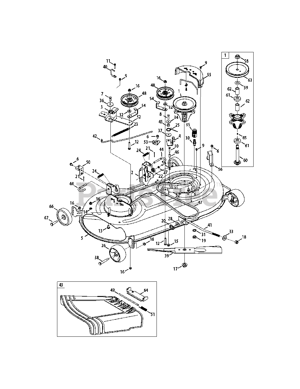 Cub Cadet Ltx 1040 Mower Deck Parts Diagram