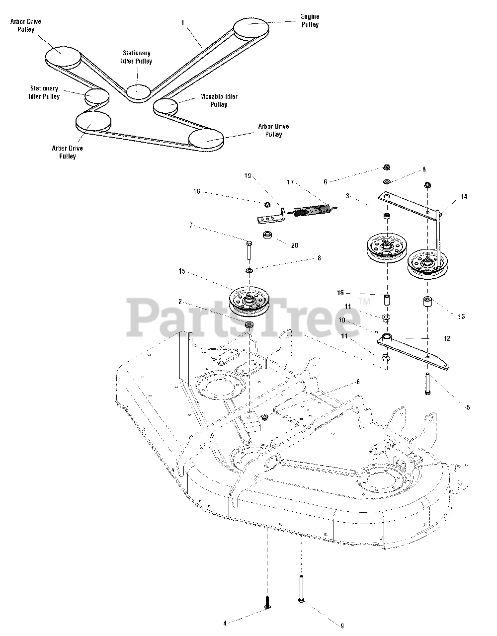 Snapper zero turn on sale drive belt diagram