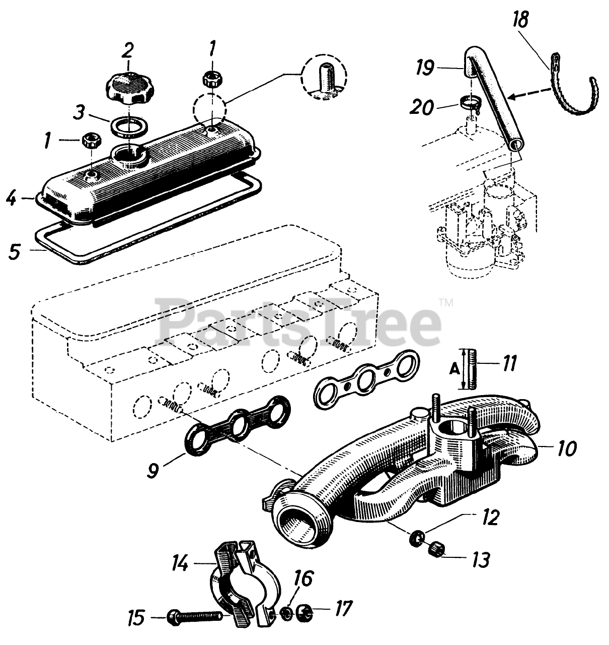 Toro 9120RG01 (D250) Toro Lawn Tractor (1979) Valve Cover And