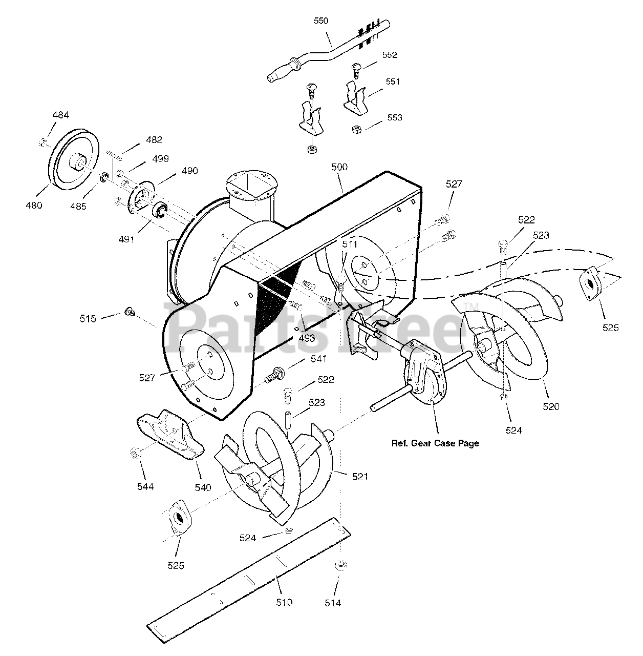 Murray 1695542 Murray 29" Snow Thrower (2008) Auger Housing (1736412