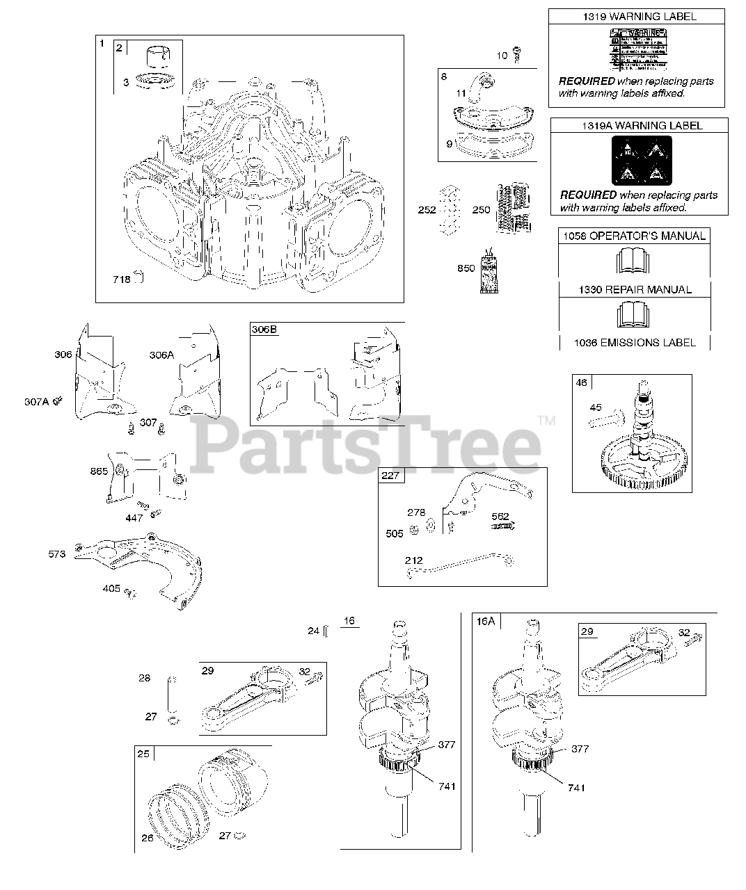 Briggs & Stratton 44P7770164B1 Briggs & Stratton Vertical Engine