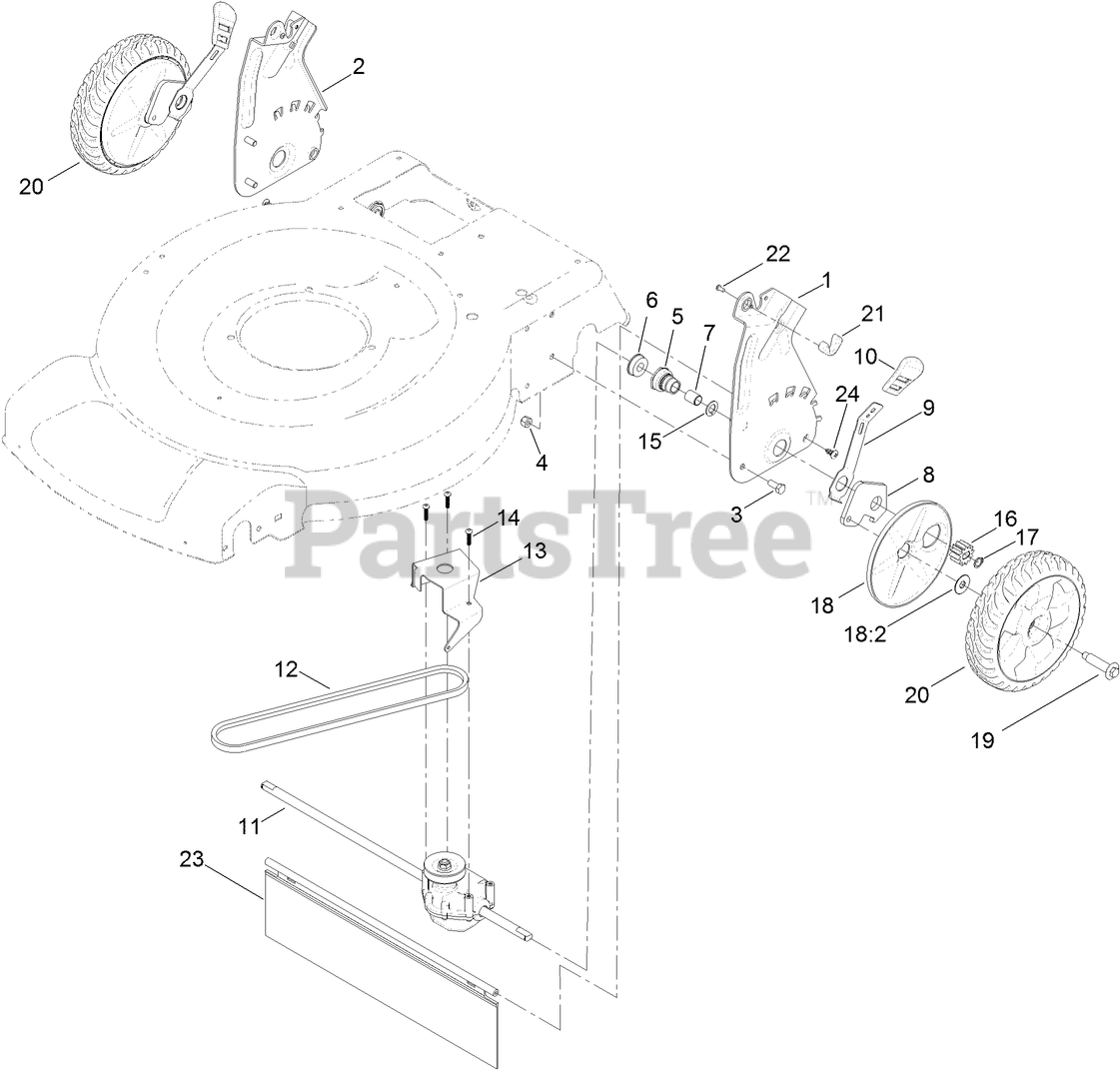 Toro 20334 C Toro 22" Recycler WalkBehind Mower (SN 313000001