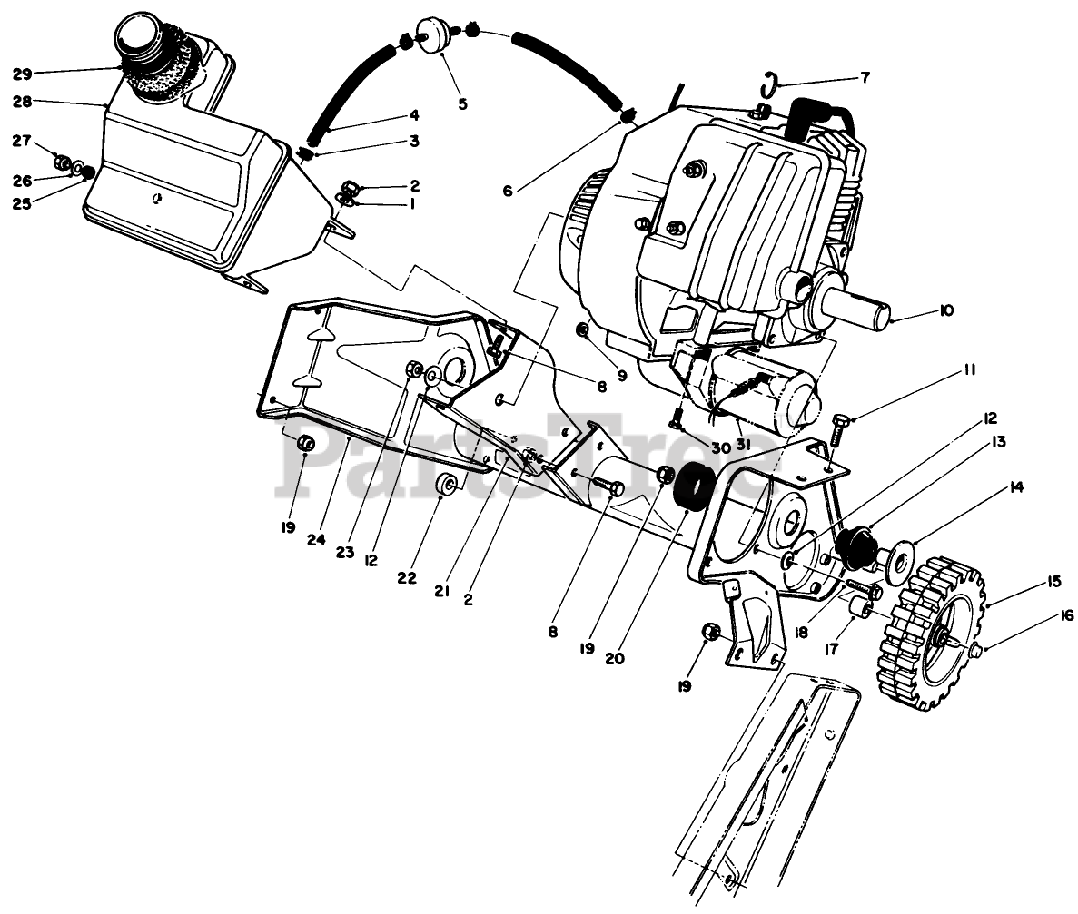 Toro 38185 (CCR 2000) Toro Snow Thrower (SN 000000001 000999999