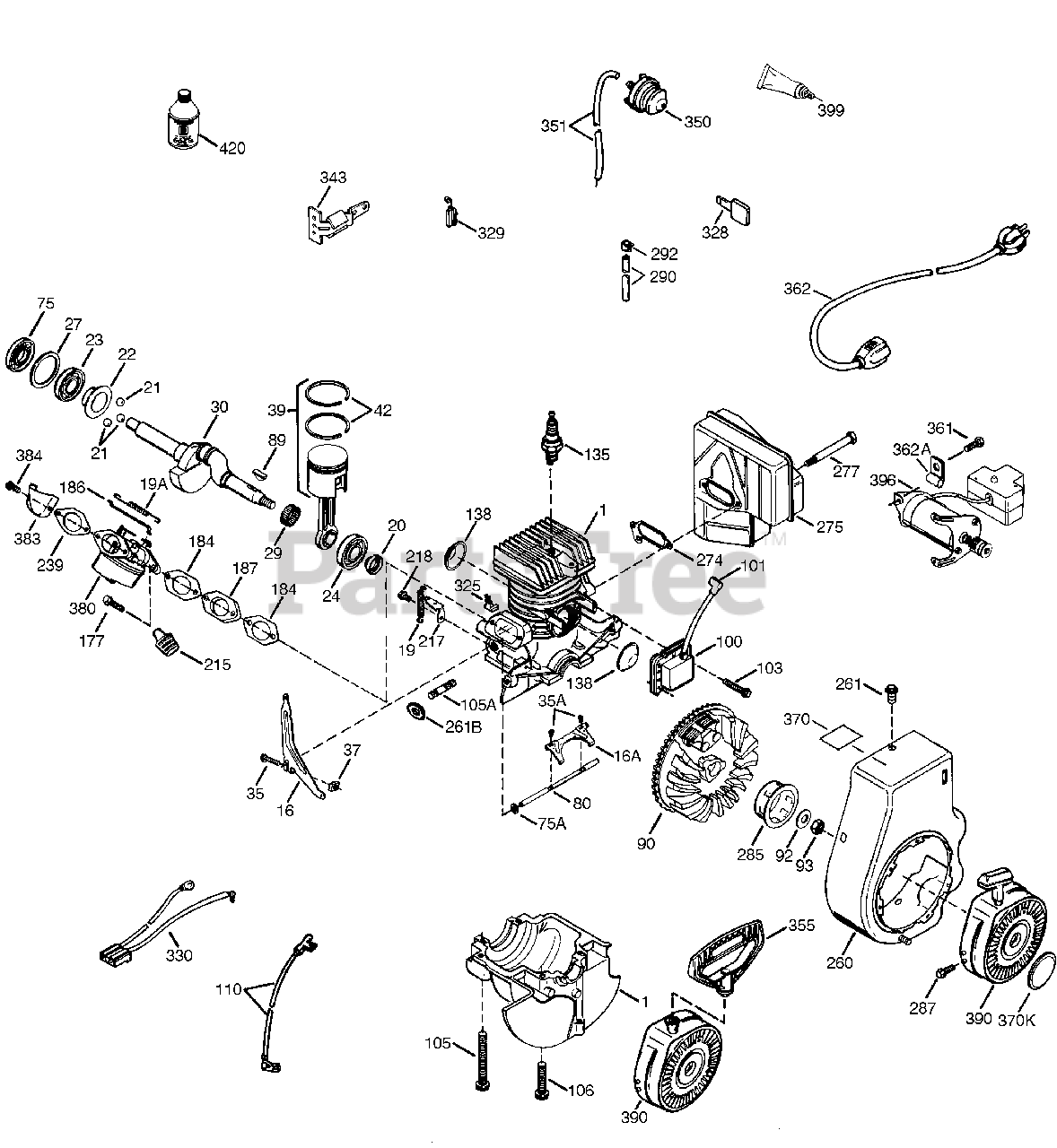 Tecumseh HSK8458222C Tecumseh Engine Engine Parts List Parts Lookup