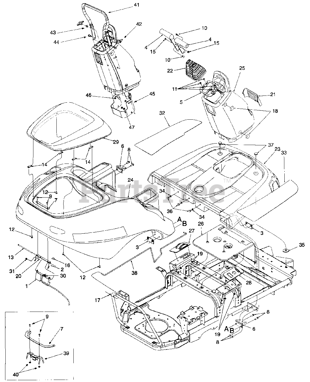 Cub Cadet Z48 53AC355M100 Cub Cadet 48 Zero Turn Mower Body Cover Panels Parts Lookup with Diagrams PartsTree