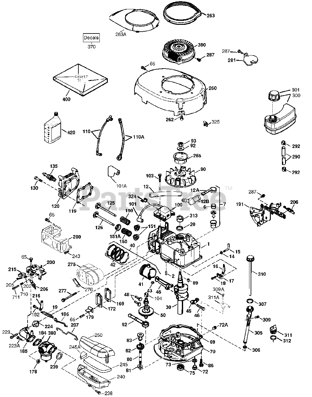 Craftsman 143.024200 Craftsman Engine Made by Tecumseh Engine Parts List 1 Parts Lookup with Diagrams PartsTree