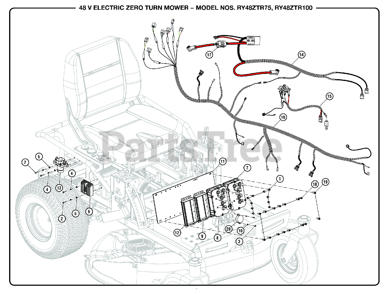 Ryobi RY 48ZTR75 (099749015) Ryobi 48V ZeroTurn Mower, Rev 01 (2019