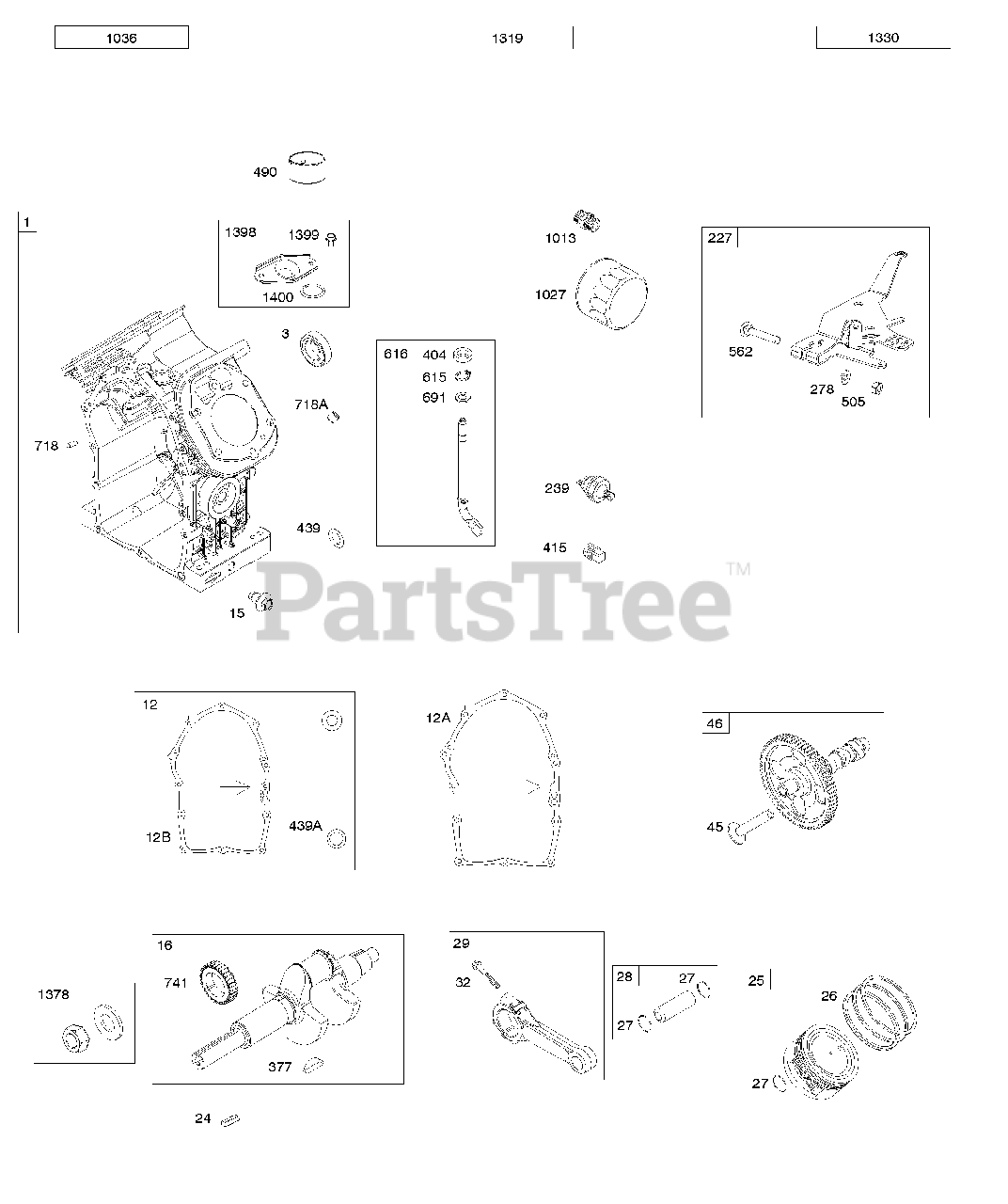 Briggs & Stratton 5424772120G1 Briggs & Stratton Horizontal Engine