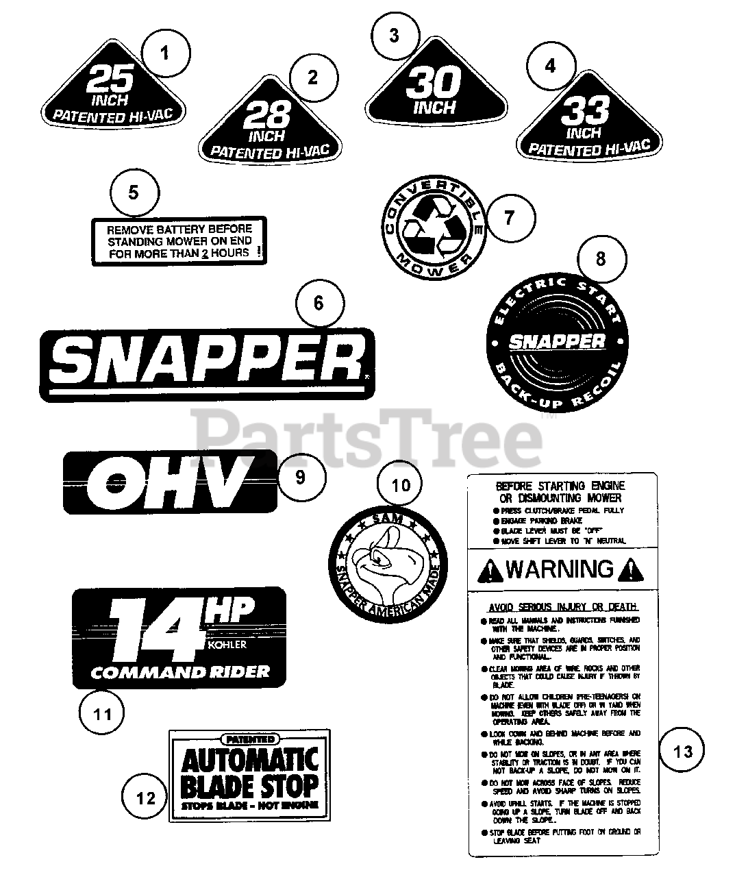 Snapper 281016BE (82379) Snapper 28" RearEngine Riding Mower, 10hp
