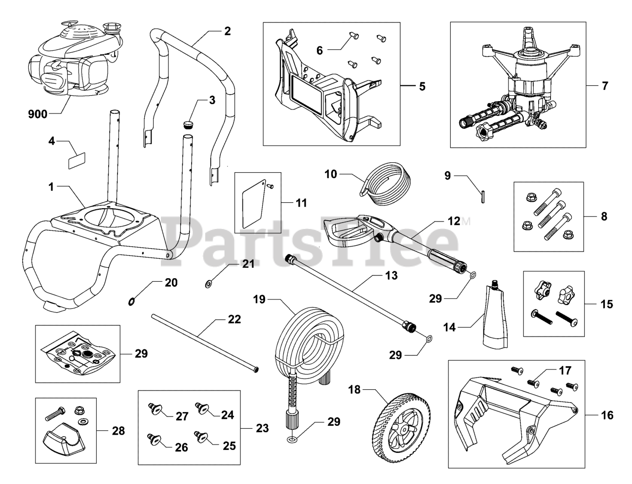 PowerBoss 02078000 PowerBoss 3,000 PSI Pressure Washer Main Unit