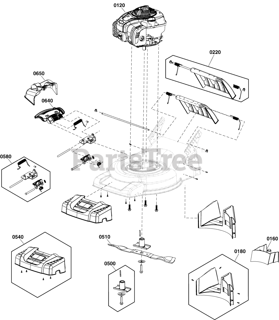 Murray 550 E 2691762 00 Murray 21 Walk Behind Mower Deck Engine Group Parts Lookup with Diagrams PartsTree