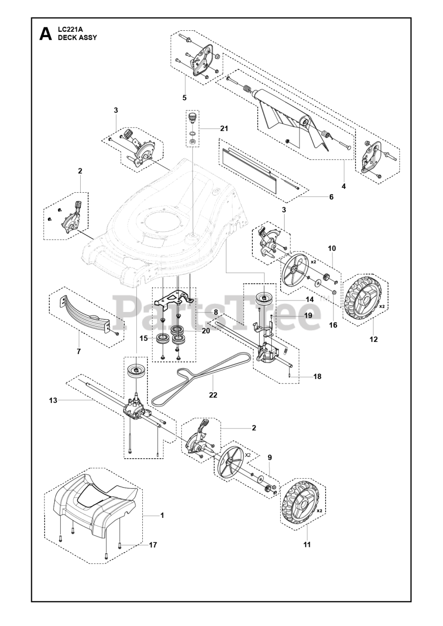 Husqvarna LC 221 A (967992601) Husqvarna 21" WalkBehind Mower (2020