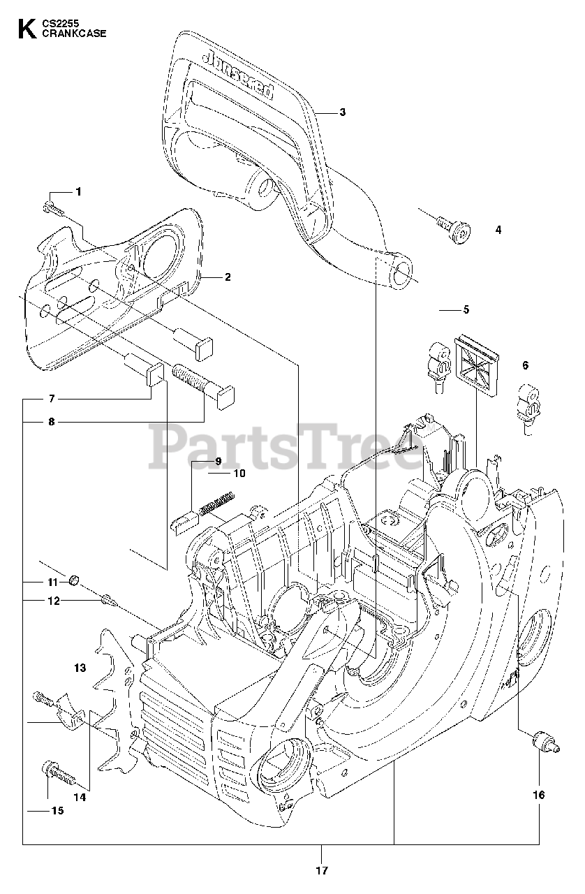Jonsered CS 2255 Jonsered Chainsaw (201101) CRANKCASE Parts Lookup