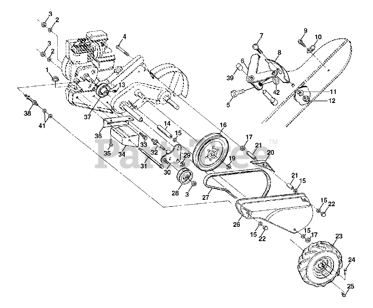 Husqvarna Rear Tine Tiller Parts Diagram