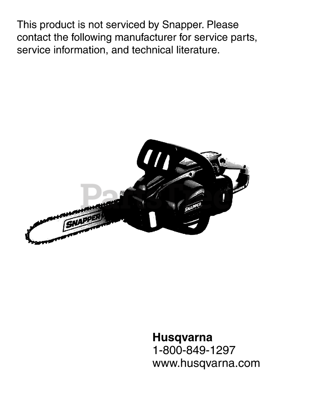Snapper CS 58 V (169706800) (96792280100) Snapper 58V Chainsaw