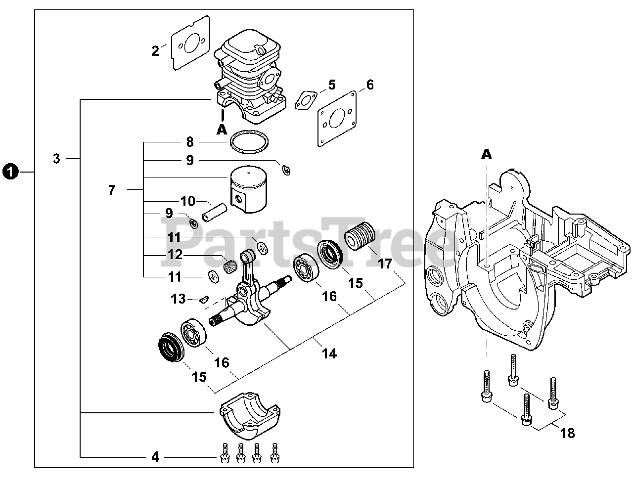 Echo CS-370 - Echo Chainsaw (SN: C08911001001 - C08911999999) Engine ...