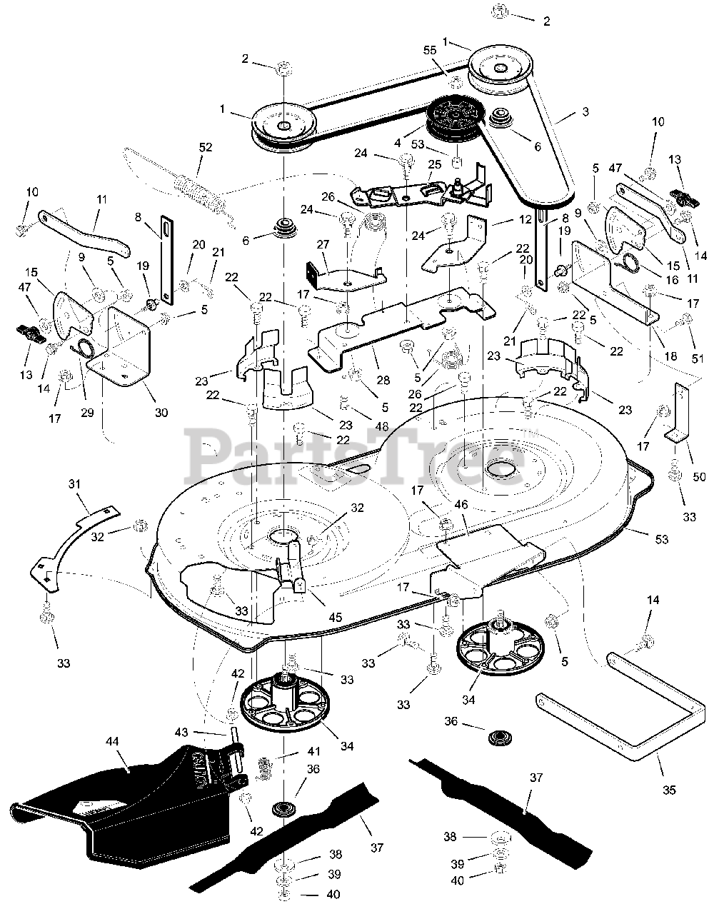 Murray 405000x8A Murray 40" Lawn Tractor (2003) Mower Housing Parts