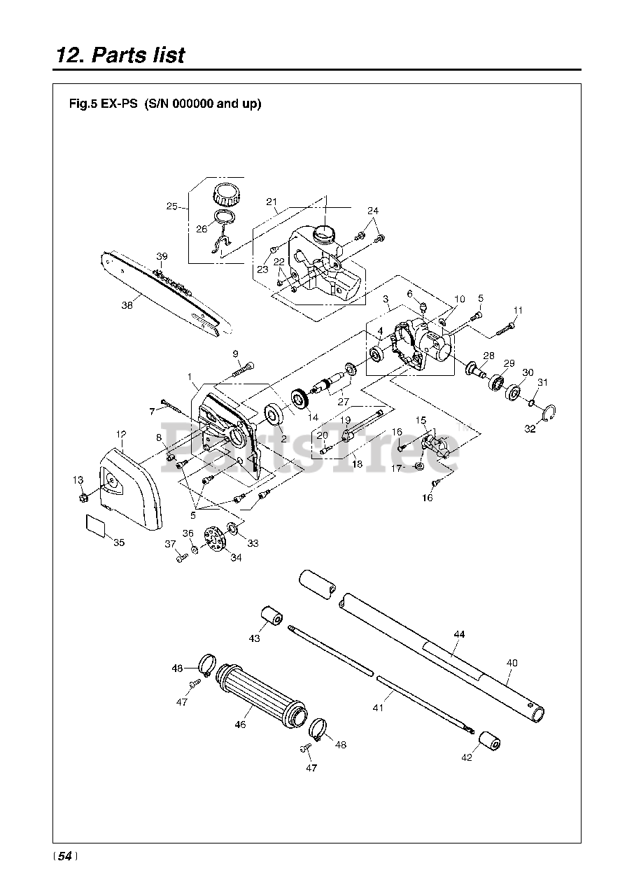 Maxtra Pole Saw Parts Diagram