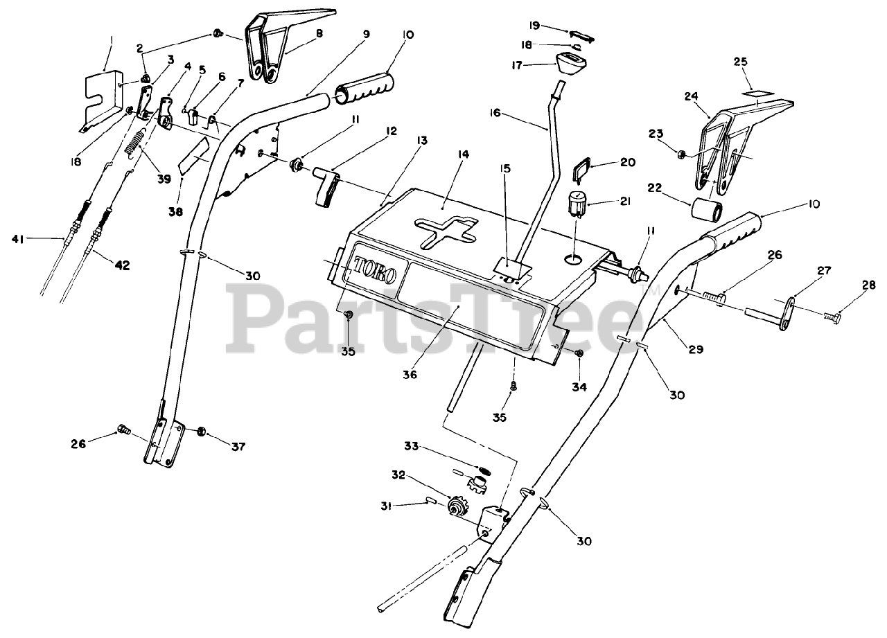 Toro 38540 (824) Toro 24" Power Shift Snow Thrower (SN 009000001