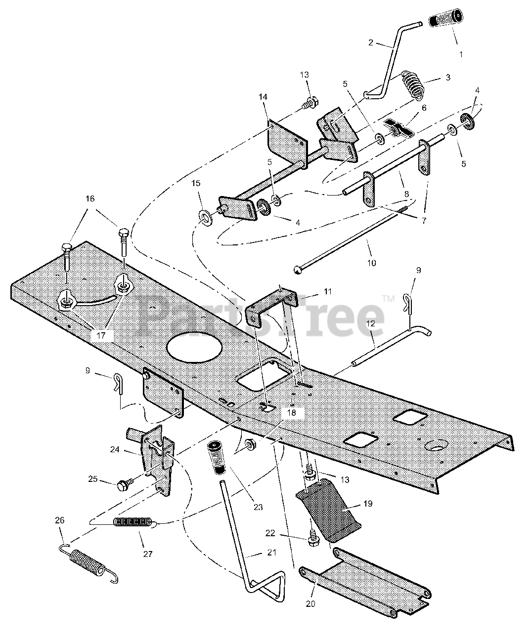 Yard King 309306x89A Yard King 30" RearEngine Riding Mower (2001) Mower Housing Suspension