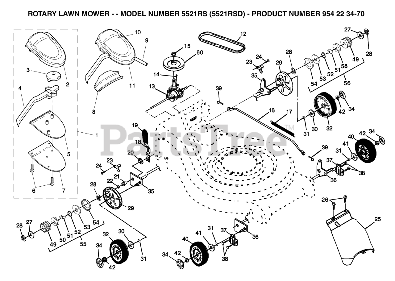 Husqvarna 5521 Rs 954223470 Husqvarna 21 Walk Behind Mower 2004