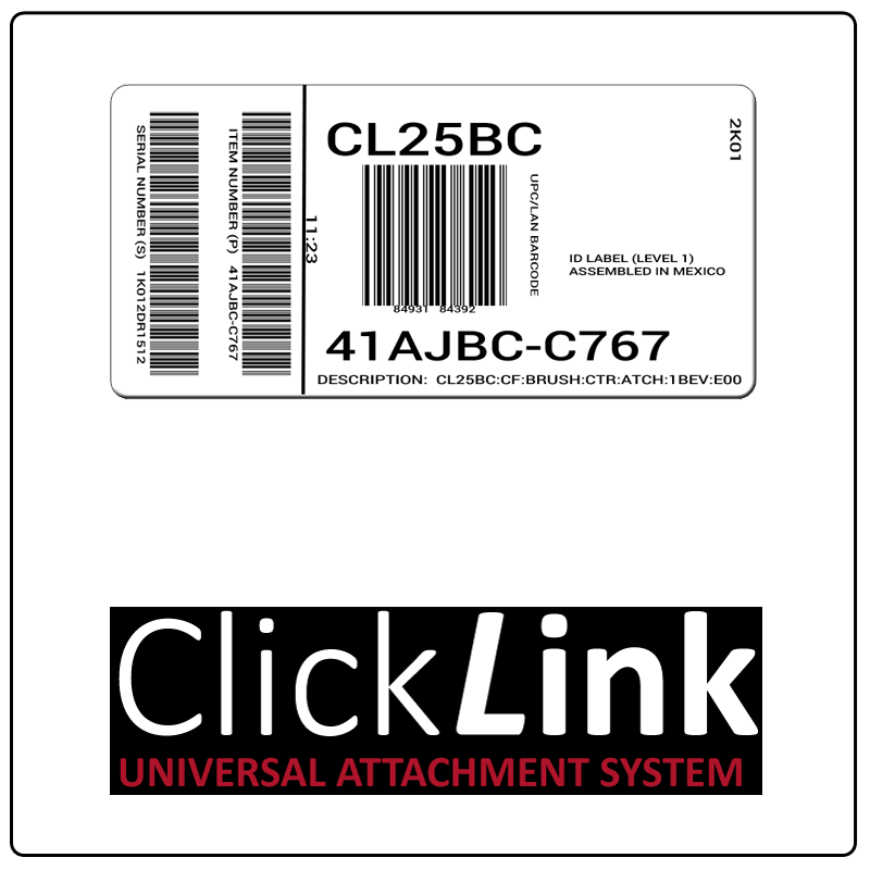 examples of what ClickLink model tags usually look like and a large ClickLink logo