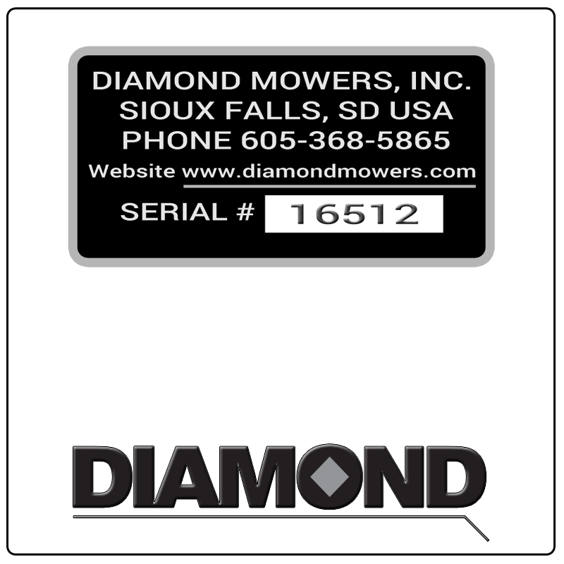 examples of what Diamond model tags usually look like and a large Diamond logo