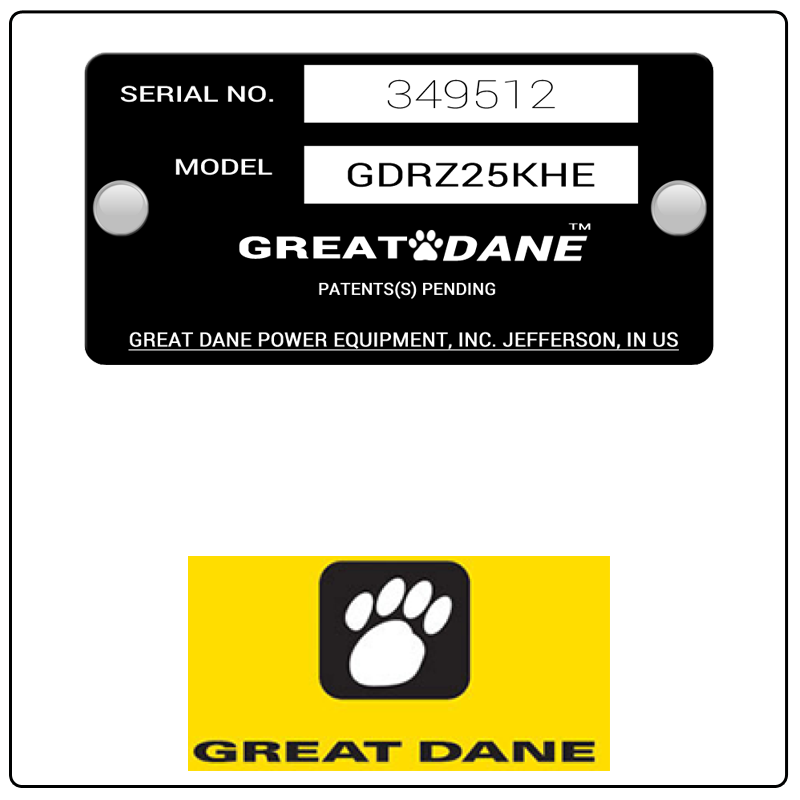 Great Dane Model and Serial Number Locator