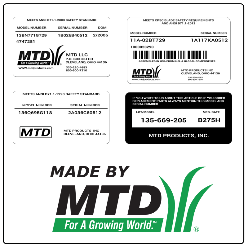 MTD Parts by Equipment PartsTree